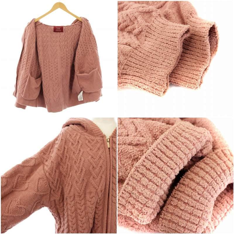 ジェラートピケ　ハートアランプルセットアップ ジェラートピケ 22SS バレンタイン スフレ ハート アラン パーカー