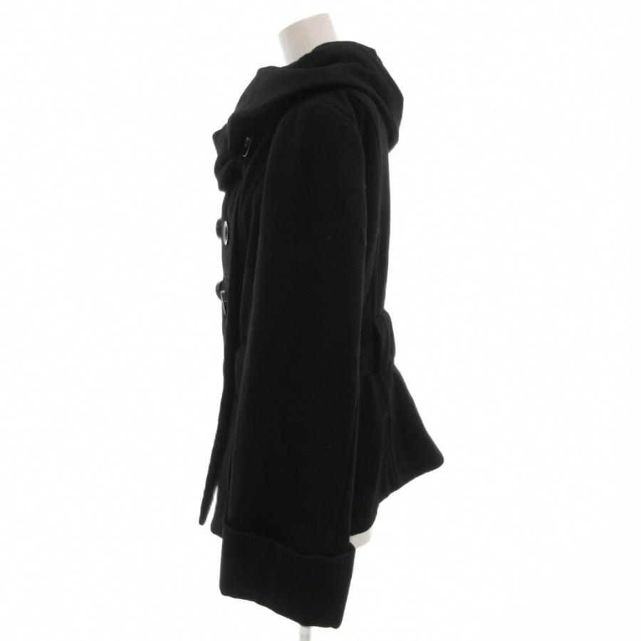 ザラ ベーシック ZARA BASIC ピーコート Pコート ウール L 黒 ブラック