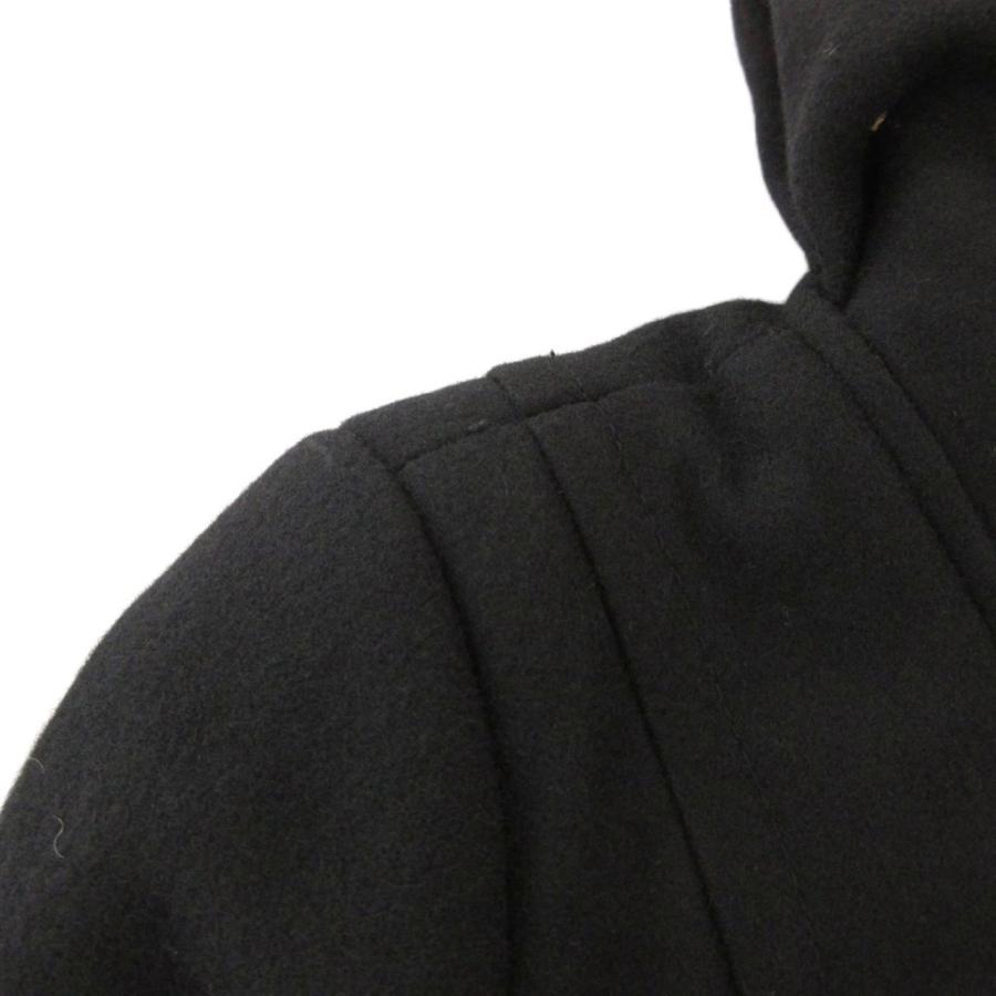 ザラ ベーシック ZARA BASIC ピーコート Pコート ウール L 黒 ブラック