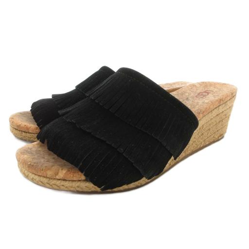UGG アグ サンダル フリンジ スウェード ブラック】 UGG (アグ