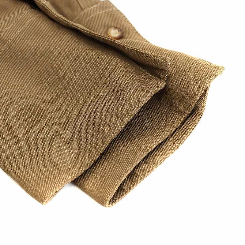 【中古】ジョセフ JOSEPH 23AW ビスコースツイル シャツドレス シャツワンピース 長袖 ロング丈 36 茶 OPJYSW0401 ジョセフ JOSEPH 23AW ビスコースツイル シャツドレス シャツ