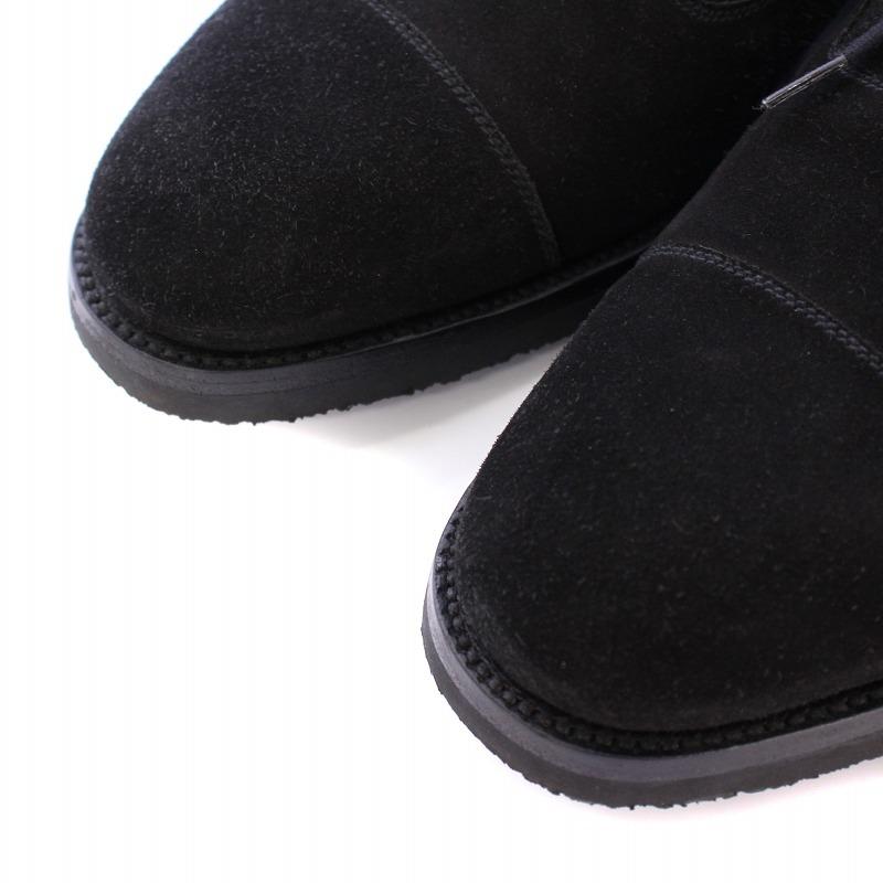 【中古】ジェーエム キャップトゥオックスフォードシューズ レースアップ スエード ローヒール 10 黒 ブラック ジェーエム J.M.WESTON Cap Toe Oxford Shoe キャップトゥ