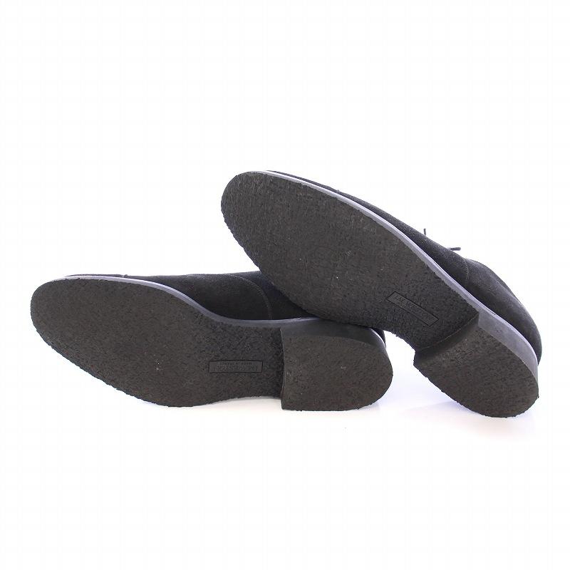 【中古】ジェーエム キャップトゥオックスフォードシューズ レースアップ スエード ローヒール 10 黒 ブラック ジェーエム J.M.WESTON Cap Toe Oxford Shoe キャップトゥ