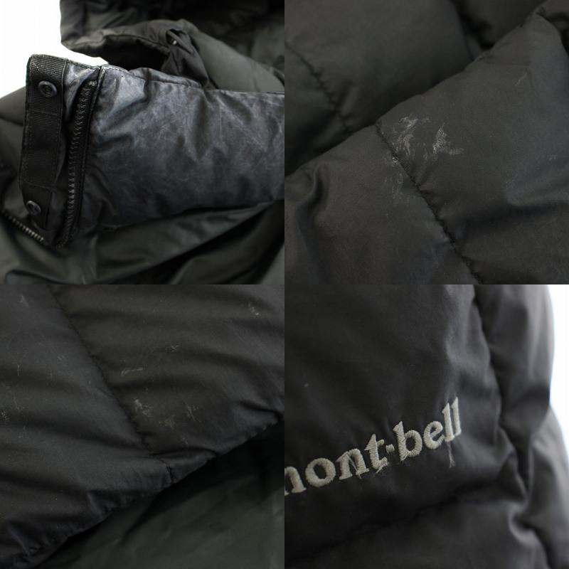モンベル Montbell トラベルダウンロングコート アウター フード M 黒