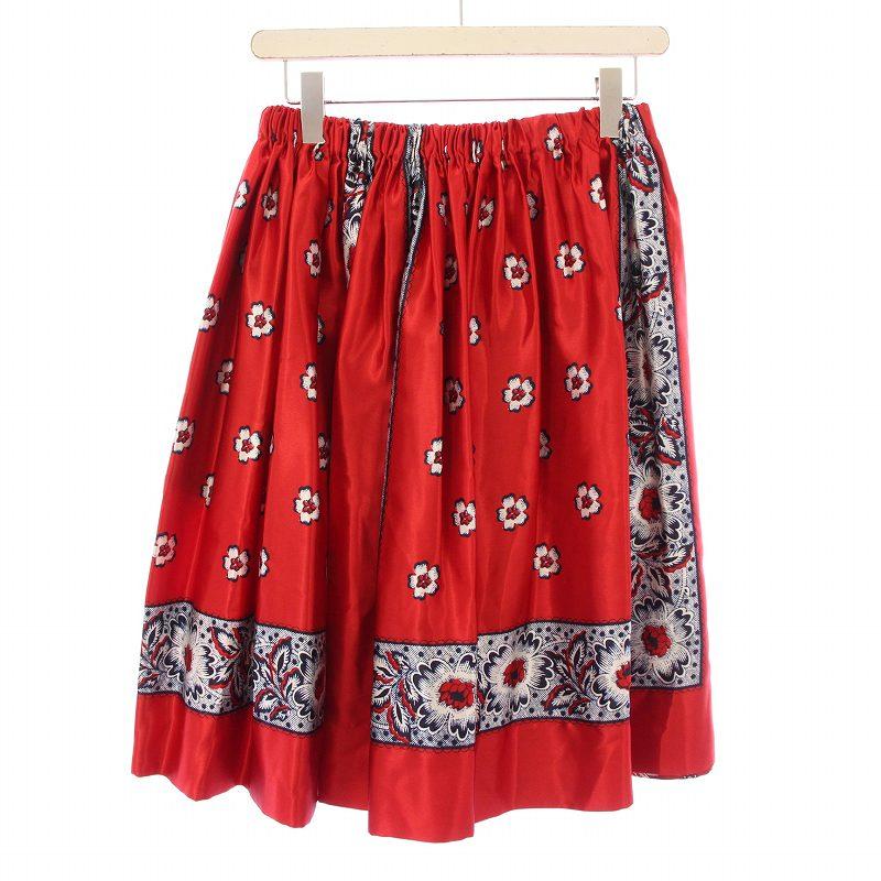 tao 花柄 ギャザーフレアスカート tao 花柄 ギャザーフレアスカート