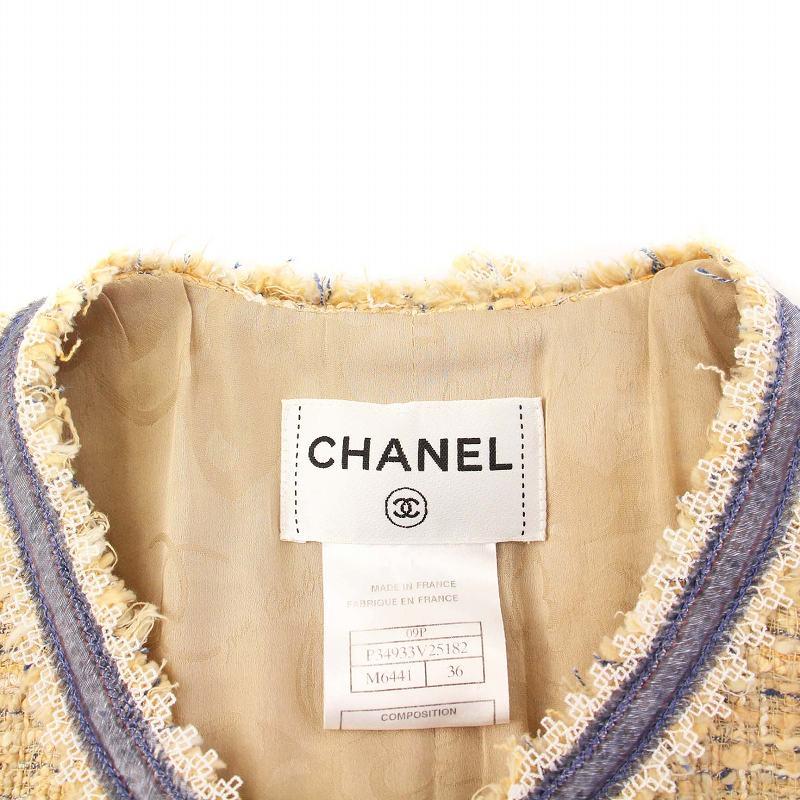 CHANEL シャネル 09P ツイード ノースリーブワンピース ひざ丈