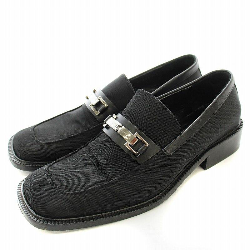GUCCI（グッチ） ローファー モカシン キャンバス レザー 35.5