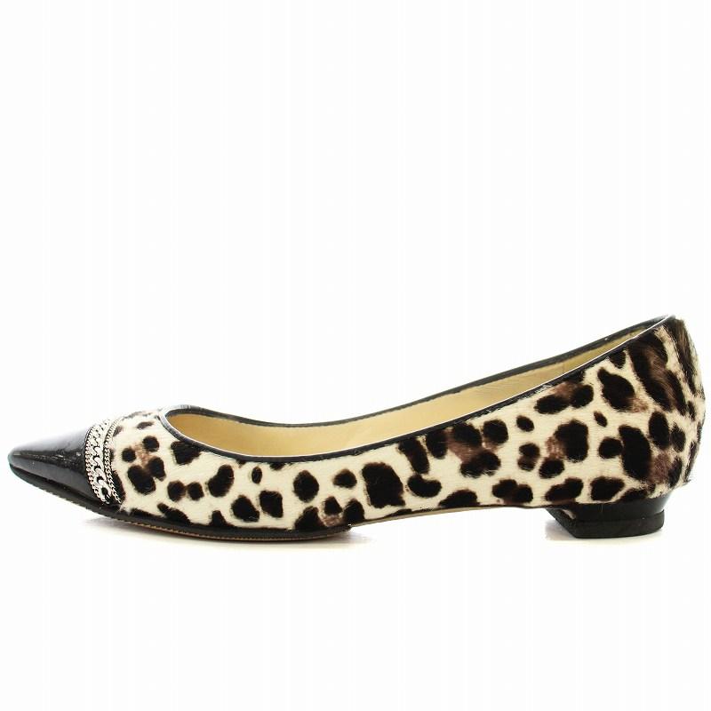 ジミーチュウ JIMMY CHOO パンプス レオパード ヒョウ柄 ハラコ ポイン 