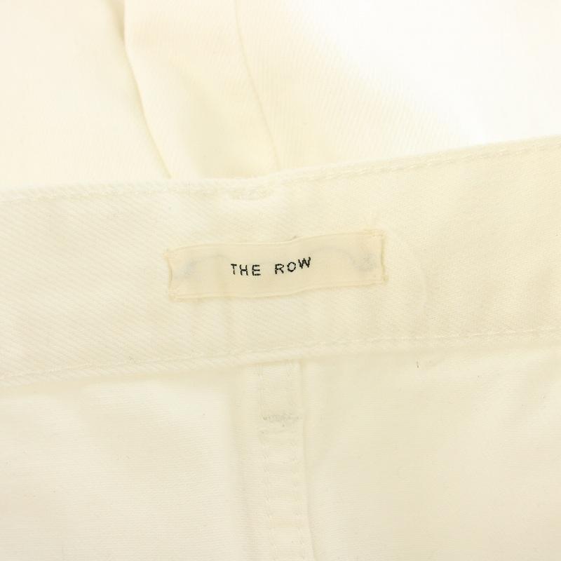 ザロウ THE ROW デニムパンツ ジーンズ ジップフライ 0 白 ホワイト