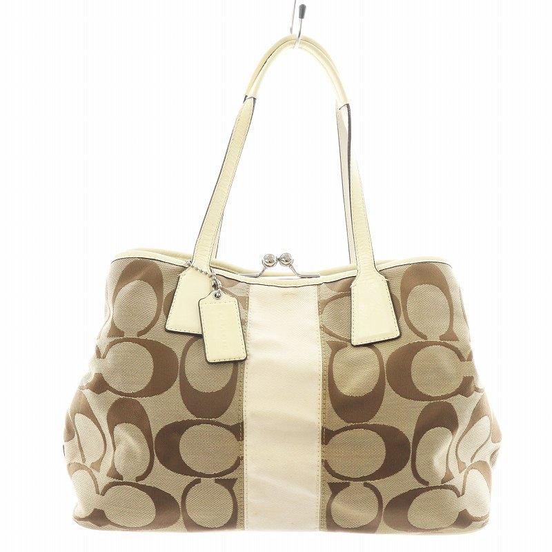 COACH（コーチ） シグネチャー トートバッグ ハンドバッグ がま口