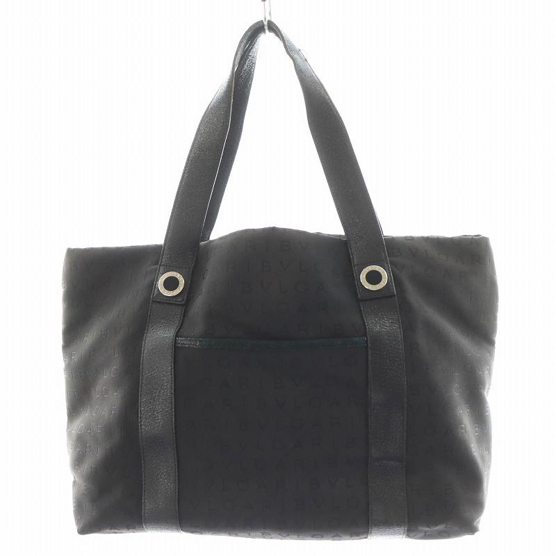 BVLGARI ブルガリ ロゴマニア トートバッグ ハンドバッグ キャンバス