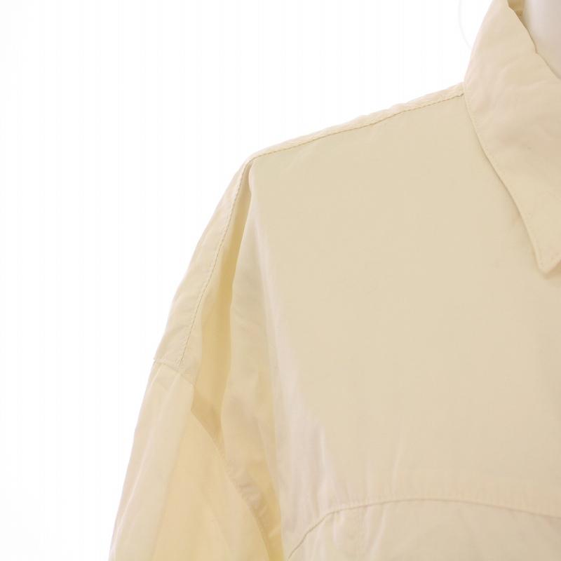 【中古】ジョン ローレンス サリバン グログランレースアップシャツ ブラウス 長袖 レギュラーカラー アイボリー ジョン ローレンス サリバン グログランレースアップシャツ ブラウス