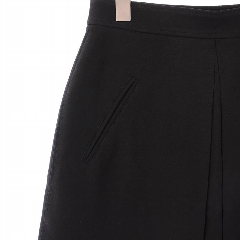 ヴァレンティノ ヴァレンチノ  VALENTINO フレアスカート タック ひざ丈 ストレッチ ウール シルク 38 黒 ブラック /BB レディース |  | 05