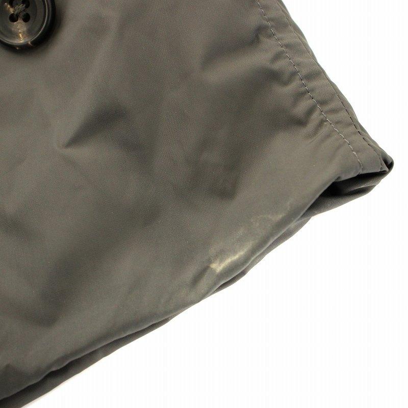 【中古】シュタイン stein OVERSIZED WIND COAT ステンカラーコート ロング ナイロン ベルト付き S グレー ST.214 シュタイン stein OVERSIZED WIND COAT ステンカラーコート ロング