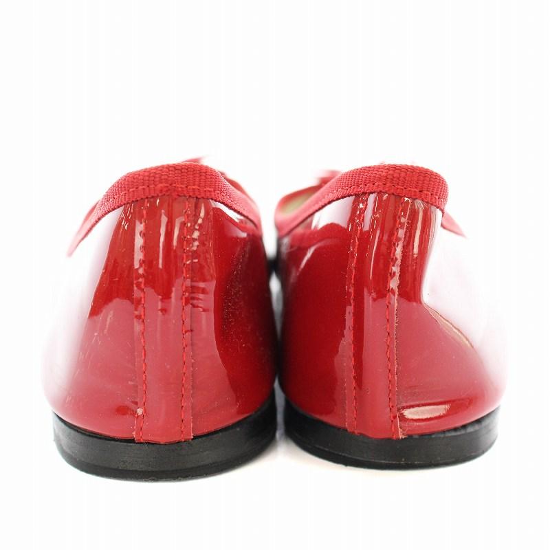 人気 ♡ レペット バレエシューズ レッド フラット エナメル リボン 23.5 本当に 安いファッション - 人気 ♡ レペット バレエシューズ