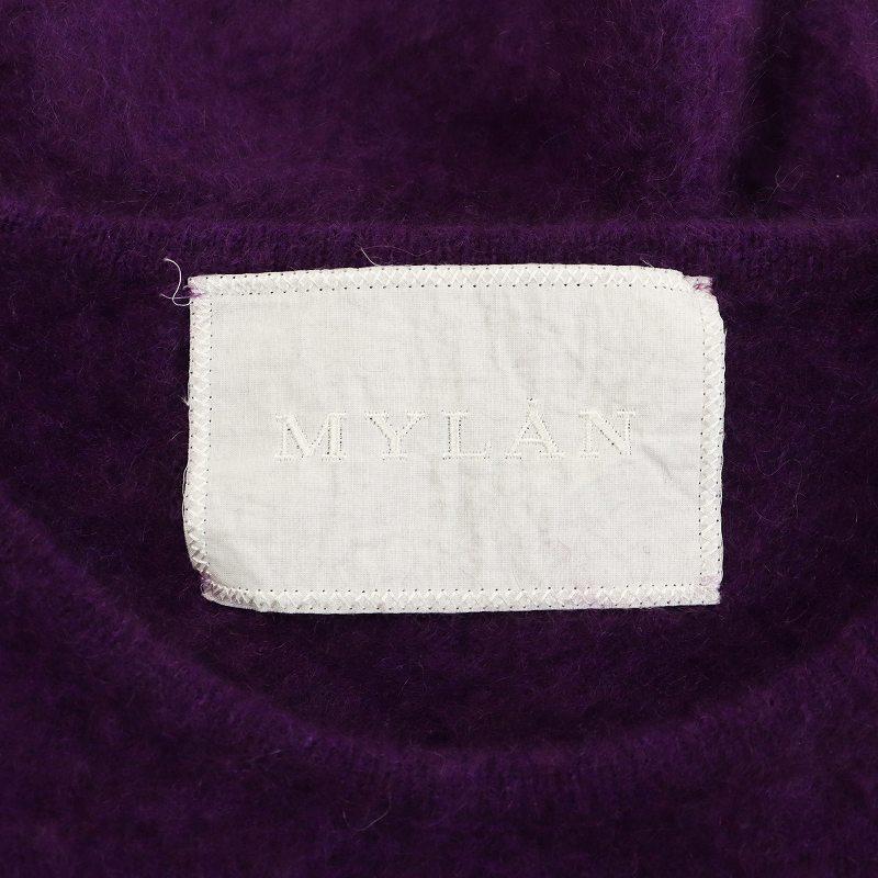MYLAN パープル　ニット マイラン MYLAN ニット セーター 長袖 カシミヤ 紫 パープル MY17AW