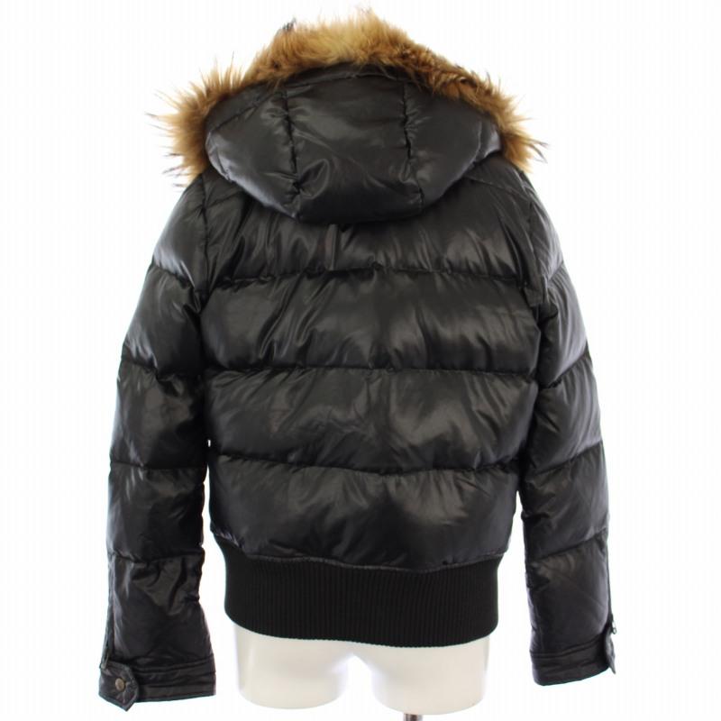 BURBERRY BLUE LABEL ラクーンファー ダウンジャケット グレー 【公式