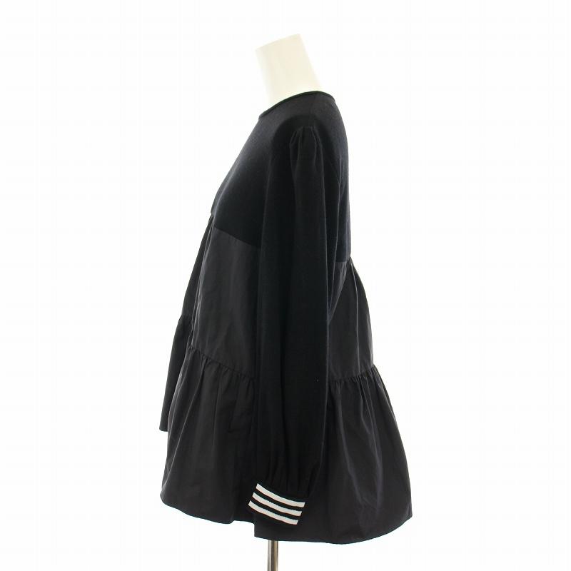 タグ付き】 ボーダーズアットバルコニー ティアードトップス 異素材