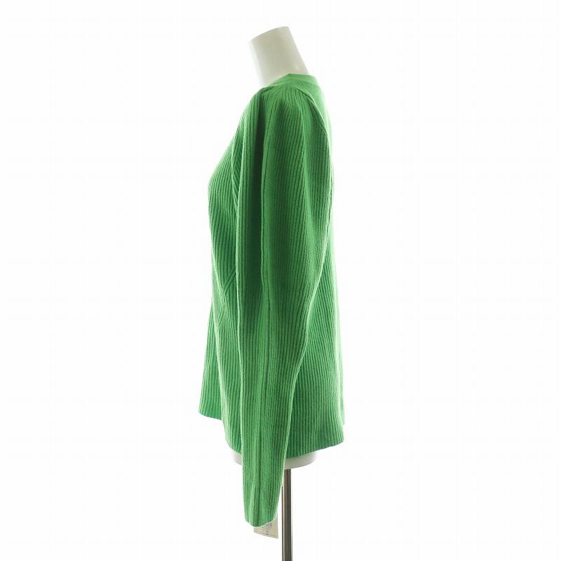 ミラオーウェン　青緑色 ニット セール】バイカラー袖口レイヤードリブニット（ニット/セーター