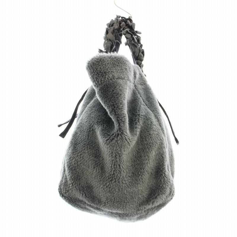 ラドロー LUDLOW フェイクファー トートバッグ ハンドバッグ フリル