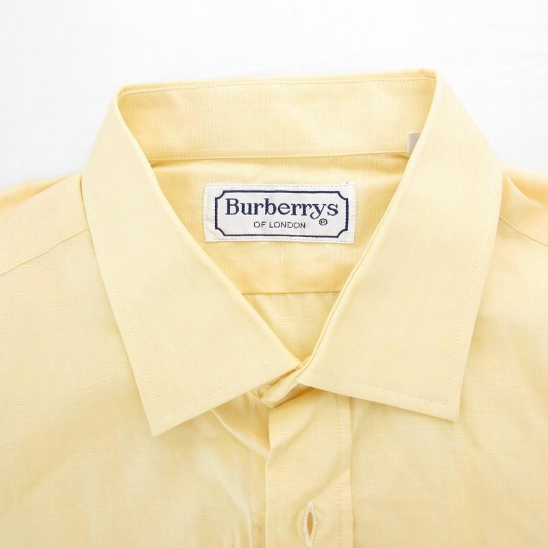バーバリーズ Burberrys OF LONDON シャツ 長袖 フランス製 43 17 黄色