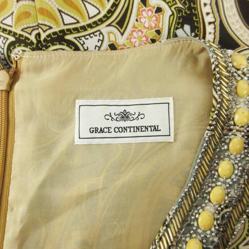 グレースコンチネンタル GRACE CONTINENTAL ワンピース ミニ 総柄 