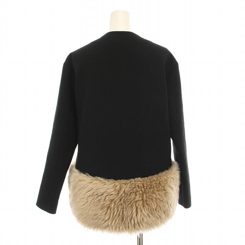 ヨーコチャン YOKO CHAN No-color Fur Jacket ノーカラー ファー
