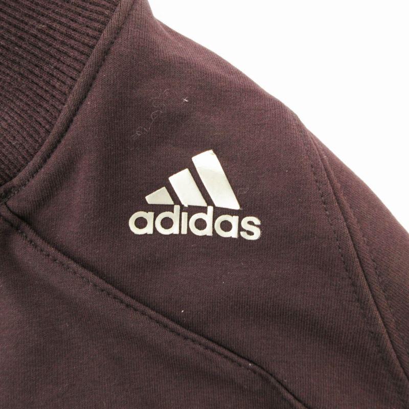 アディダス トラックジャケット ブラウン系 トレフォイル デカロゴ L adidas（アディダス） トラックジャケット ジャージ ジップアップ ロゴ