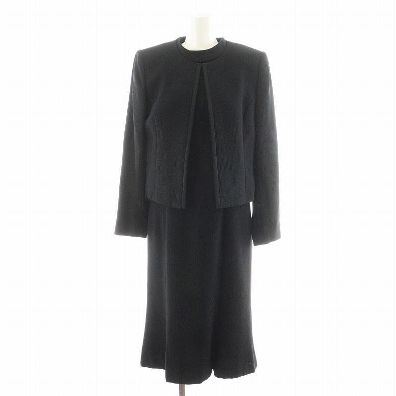 soir perle　ブラック ジャケット ワンピース セットアップ 9AR ソワール ペルル SOIR PERLE ブラックフォーマル 喪服