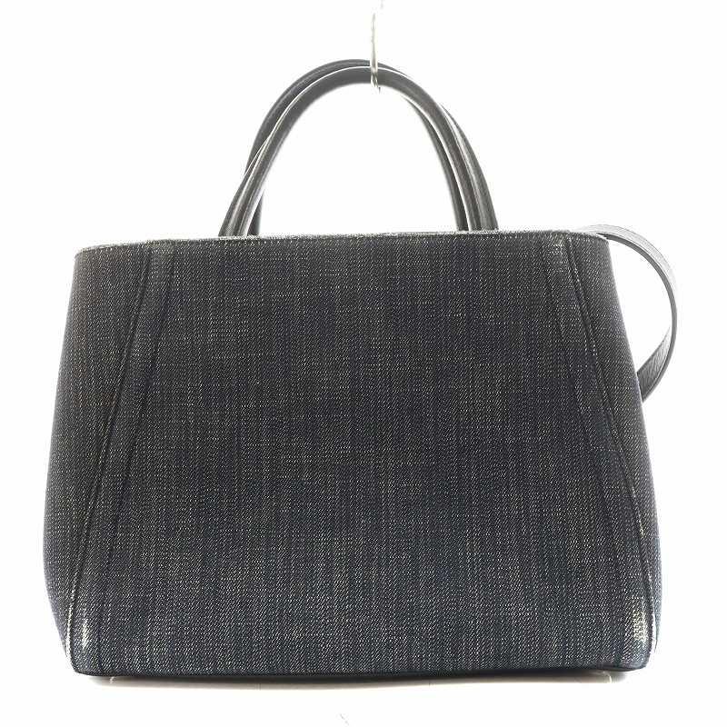 FENDI プチ トゥージュール ハンドバック ショルダーバッグ デニムレザー