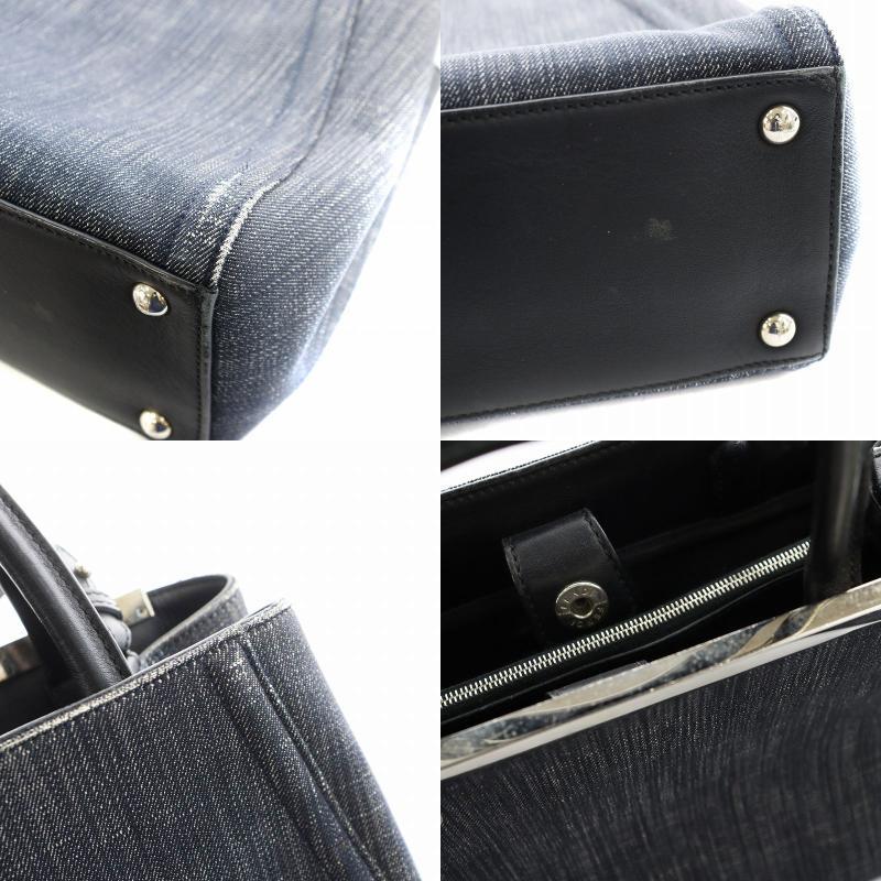 FENDI プチ トゥージュール ハンドバック ショルダーバッグ デニムレザー FENDI プチ トゥージュール ハンドバック ショルダーバッグ デニムレザー