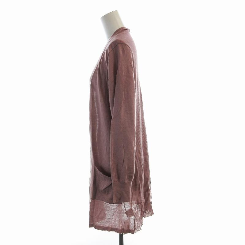 ローラアシュレイ LAURA ASHLEY カーディガン ニット ロング 38 ピンク
