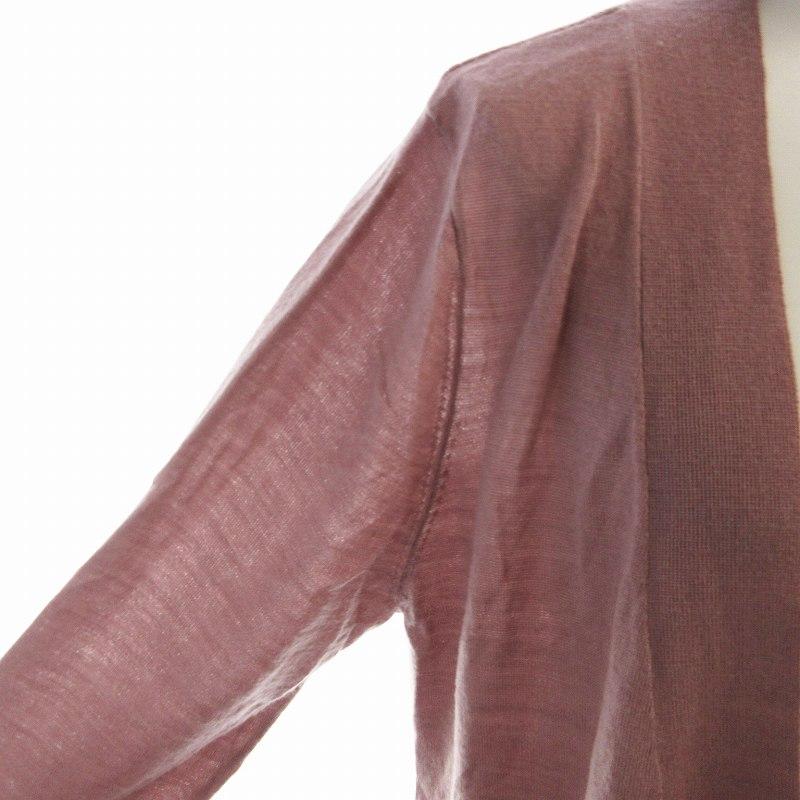 ローラアシュレイ LAURA ASHLEY カーディガン ニット ロング 38 ピンク