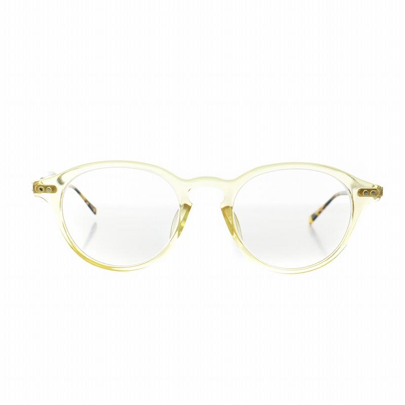 金子眼鏡 KANEKO OPTICAL 恒眸作 手造 メガネ 眼鏡 度入り 黄 イエロー