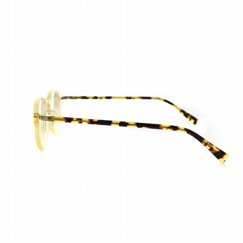 金子眼鏡 KANEKO OPTICAL 恒眸作 手造 メガネ 眼鏡 度入り 黄 イエロー