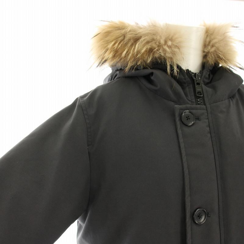 DANTON フード付きダウンジャケット BEAMS 36 ダークグレー