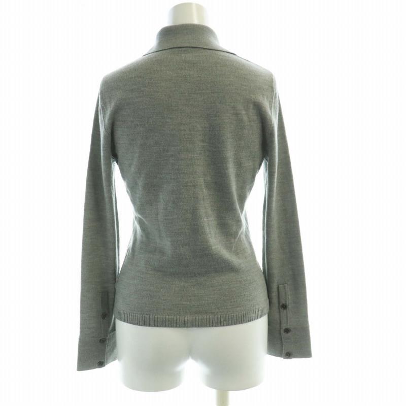 BURBERRY バーバリーロンドン カーディガン ダークグレー 刺繍ロゴ