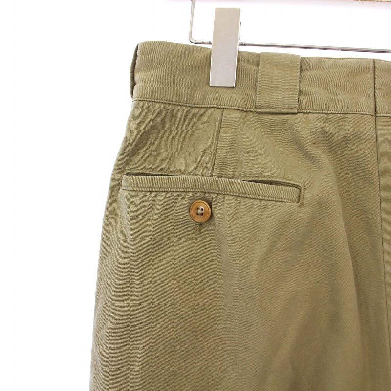 COMOLI コモリ コットンギャバウォッシュパンツ パンツ カーキ 1