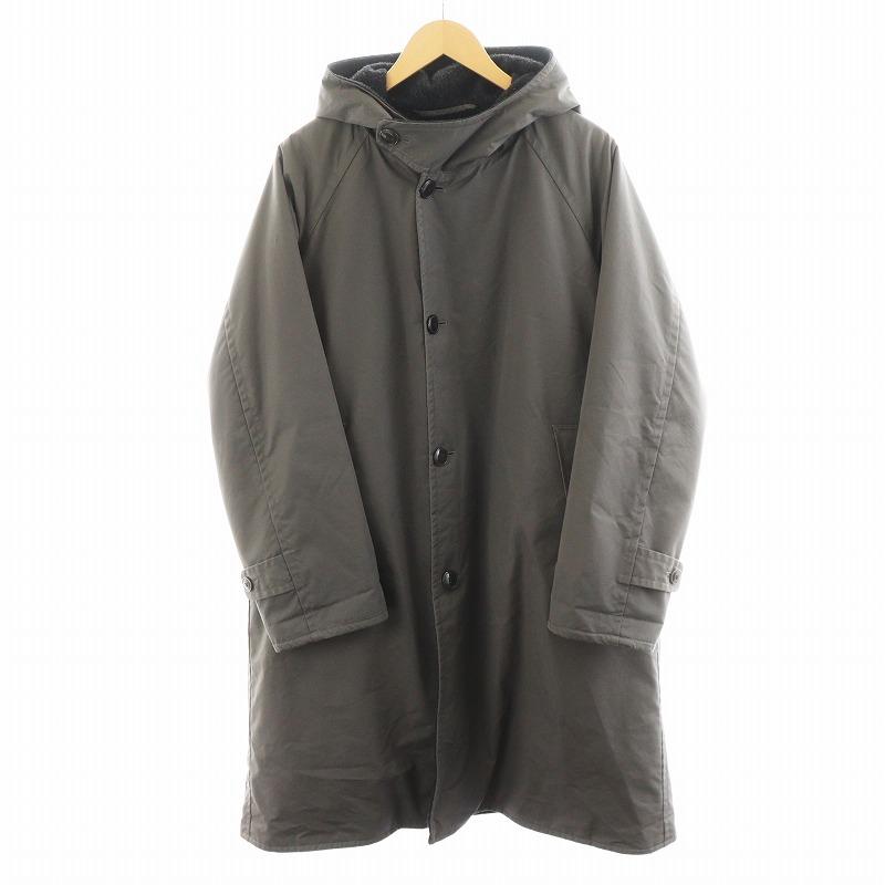 コモリ COMOLI 15AW フーデッドコート ロング丈 アウター 1 グレー 15F