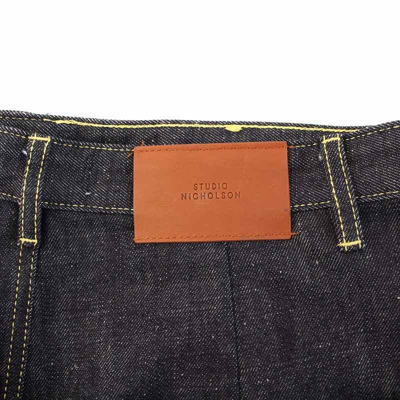 スタジオニコルソン STUDIO NICHOLSON ワイドデニムパンツ ジーンズ M