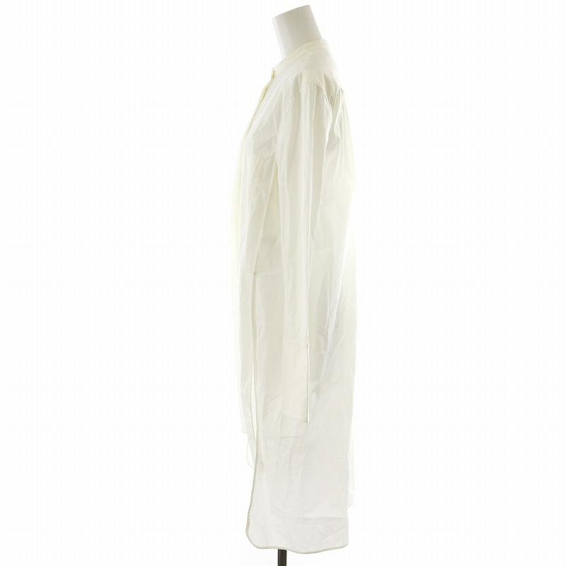 CELINE（セリーヌ） シャツ ブラウス ノーカラー 長袖 コットン 34 白