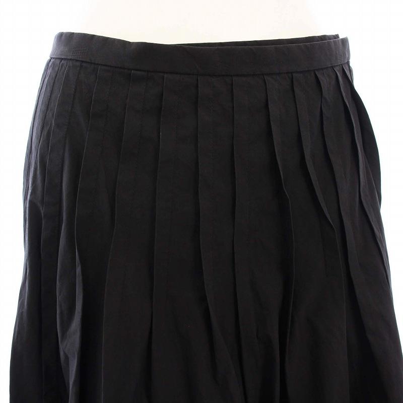 【ブラミンク】コットンシルク ラップスカート 38 日本製 ブラック スカート ブラミンク】コットンシルク ラップスカート 38 日本製 ブラック スカート