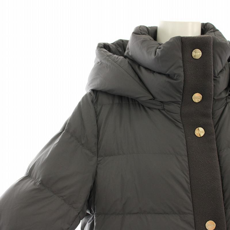ヘルノ HERNO ダウンコート アウター フード 切替 42 グレー PI1199D