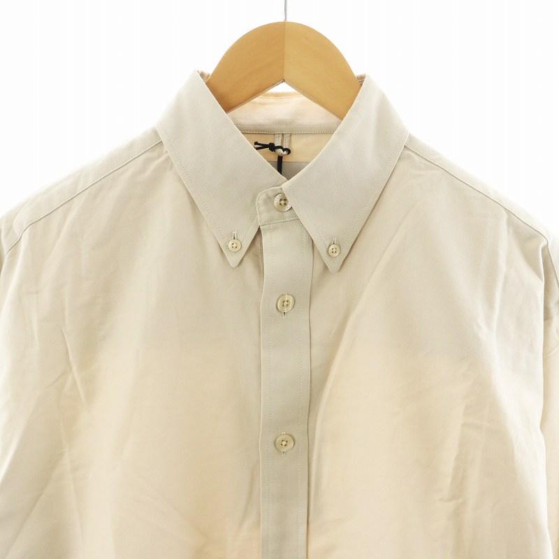 WTAPS ベージュ 長袖シャツ サイズ02 W)taps - wtaps ノーカラーシャツ ベージュ 02サイズの通販 by