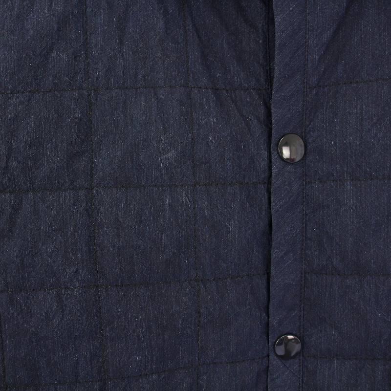 【中古】ネイバーフッド Q.C. CN-JKT キルティングジャケット 中綿 ステンカラー アウター S 紺 171TSNH-JKM03 ネイバーフッド NEIGHBORHOOD Q.C. CN-JKT キルティングジャケット