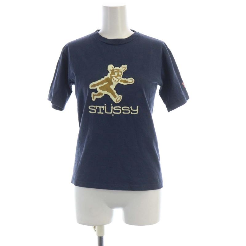 【貴重】STUSSY ステューシー　カットソー　レア　古着　ネイビー 中古・古着通販】stussy (ステューシー) stussy ロゴTシャツ