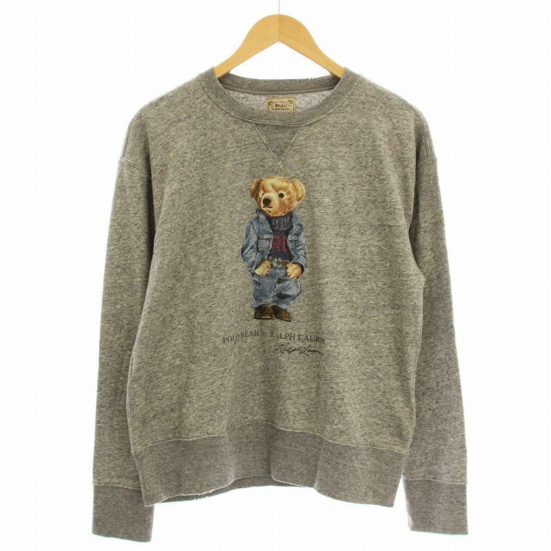 最終価格 美品✨️ ラルフローレン ポロベア ダメージ加工 スウェット ポロ ラルフローレン POLO RALPH LAUREN スウェット ポロベア ダメージ