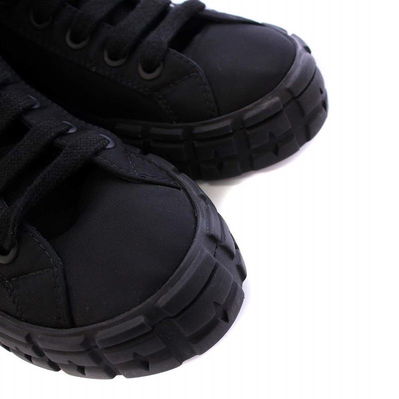 【中古】プラダ PRADA Re Nylon WHEEL SNEAKERS ホイールスニーカー ハイカット 36 黒 2TG174 /KH レディース PRADA（プラダ） PRADA Re Nylon WHEEL SNEAKERS ホイールスニーカー