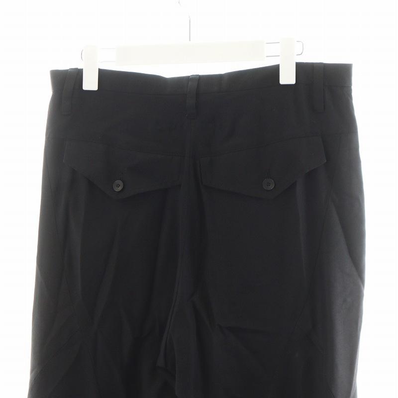 【中古】ユリウス JULIUS 22SS プリズムトラウザーズパンツ スラックス 2 黒 ブラック 767PAM1 /AN32 メンズ ユリウス JULIUS 22SS プリズムトラウザーズパンツ スラックス 2 黒