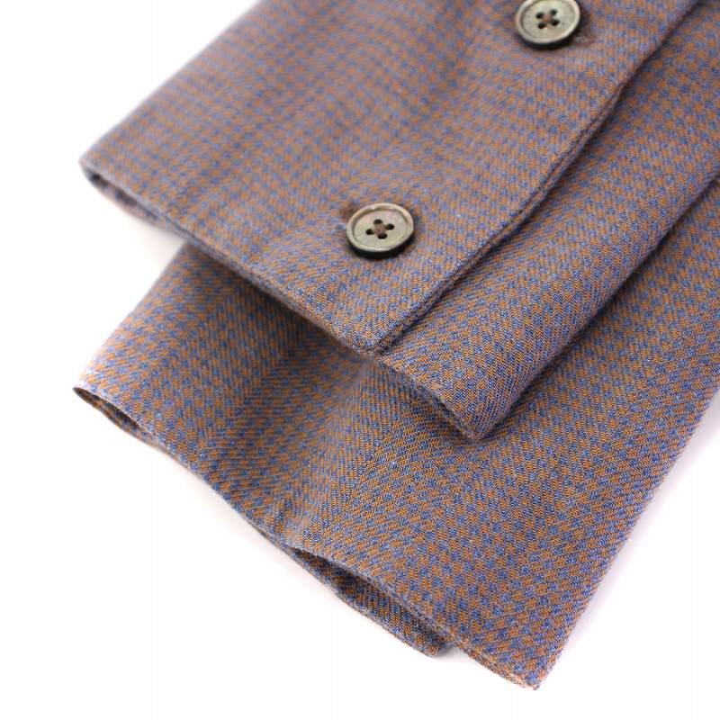 【美品】ティッカ バンドカラーシャツワンピース 千鳥格子 ロング 人気 ティッカ TICCA somelos シャツワンピース ミモレ ロング 長袖